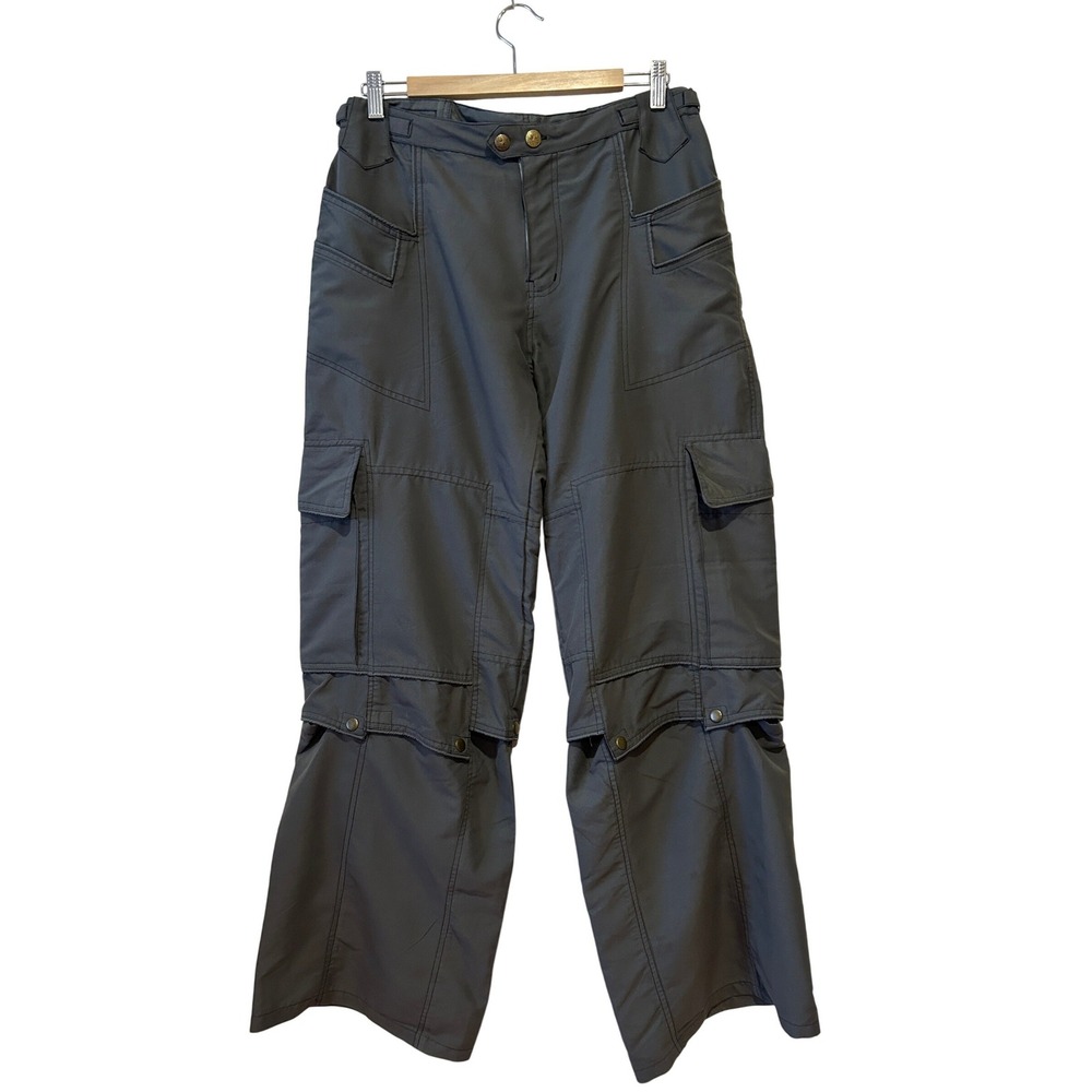 Murkobeye Cargo Pants Sz M Gray Convertible Multi Pocket Gorpcore Utility Hiking